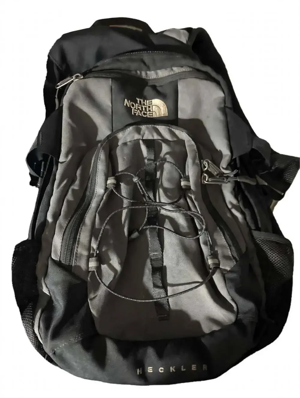 The North Face Heckler Gray and Black Backpack